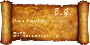Baca Gusztáv névjegykártya